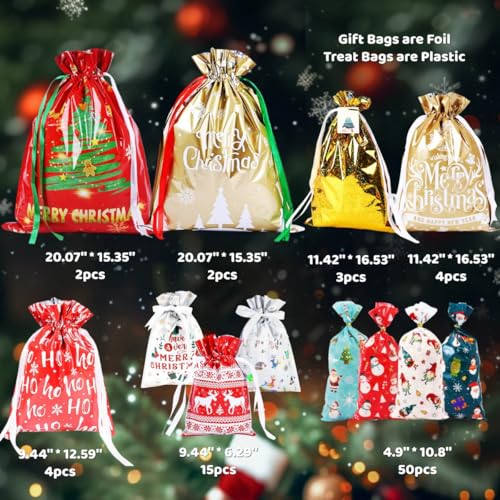 80PCS Christmas Gift Bags Set V58445