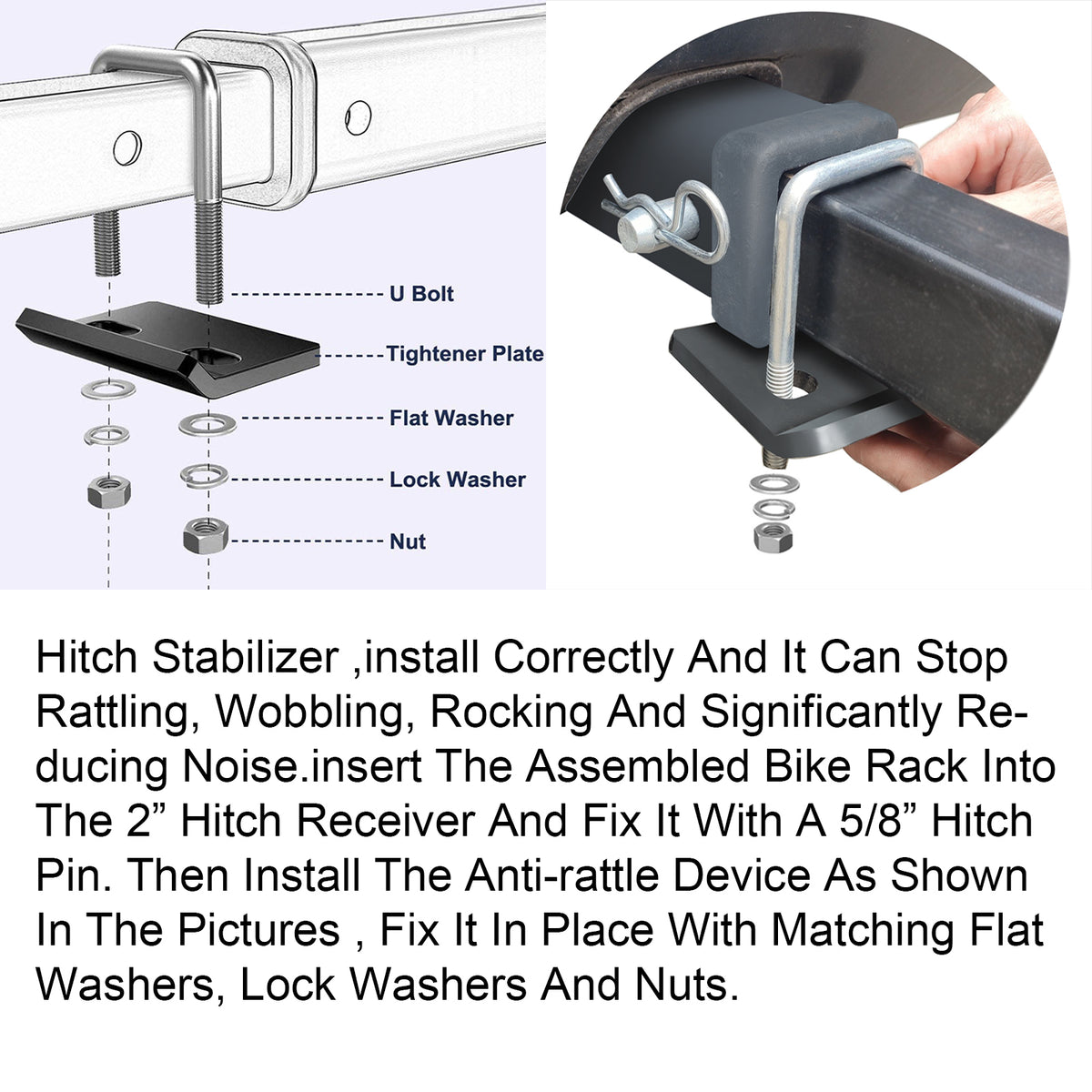 2" Hitch Receiver Foldable Tray 4 Bike Rack Q31633