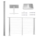 Stainless Steel Brushed Cable Railing Post O474