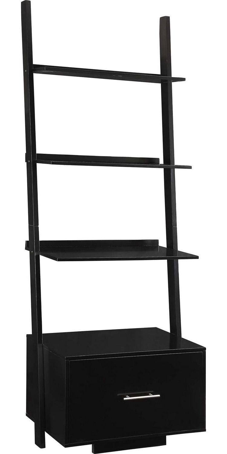 Ladder Bookcase with File Drawer K40751