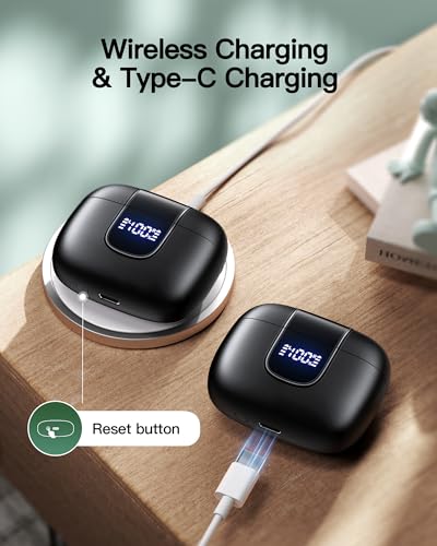 Wireless Earbuds Bluetooth 5.3 In-ear with Wireless Charging Case LED Power Display N893