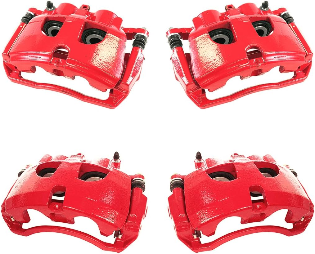 Red Semi-Loaded Calipers + Hardware Brake Kit X820307