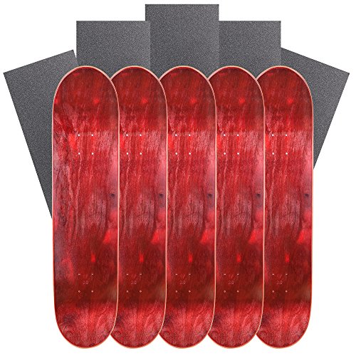 Set of 5 Blank Skateboard Decks with Grip A976
