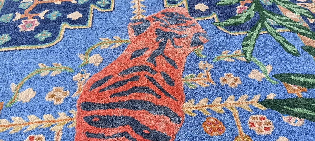 Red Wool Area Rug 9'x12' C5627
