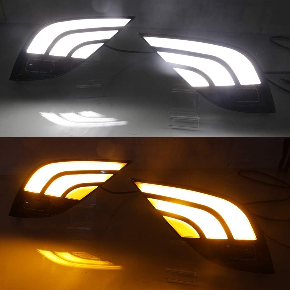 Super Bright LED Daytime Running Light Three-Color DRL 1 Pair C93863