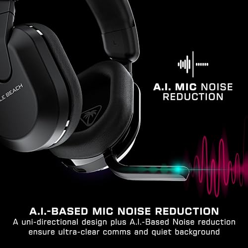 Black Wireless Gaming Headset with 40-Hr Battery and Bluetooth R4572