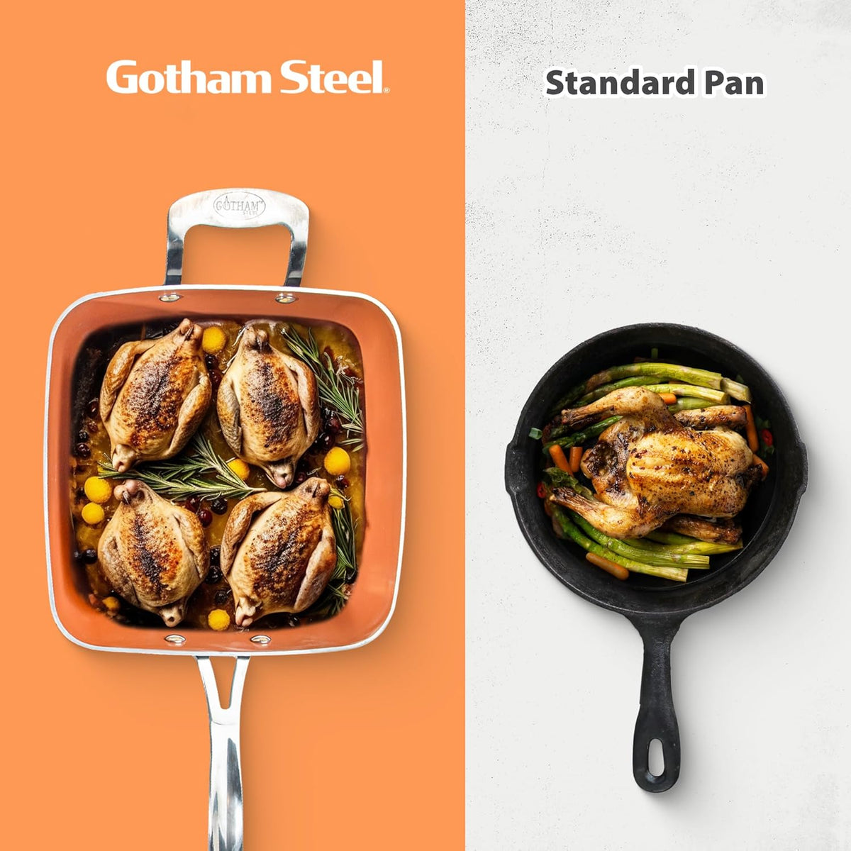 4 Pc Nonstick Ceramic Deep Frying Pan with Lid C8056