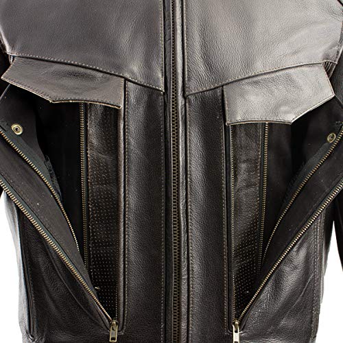 Retro Distressed Brown Leather Jacket J222825