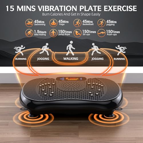 Vibration Plate Exercise Machine, Max User Weight 330lbs O8894