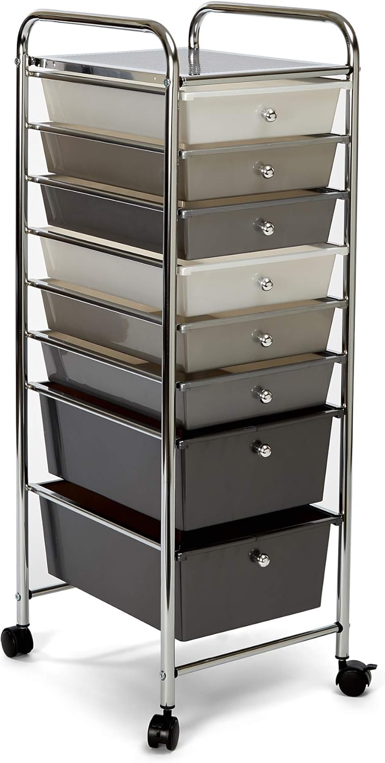 White 10-Drawer Rolling Storage Cart V508
