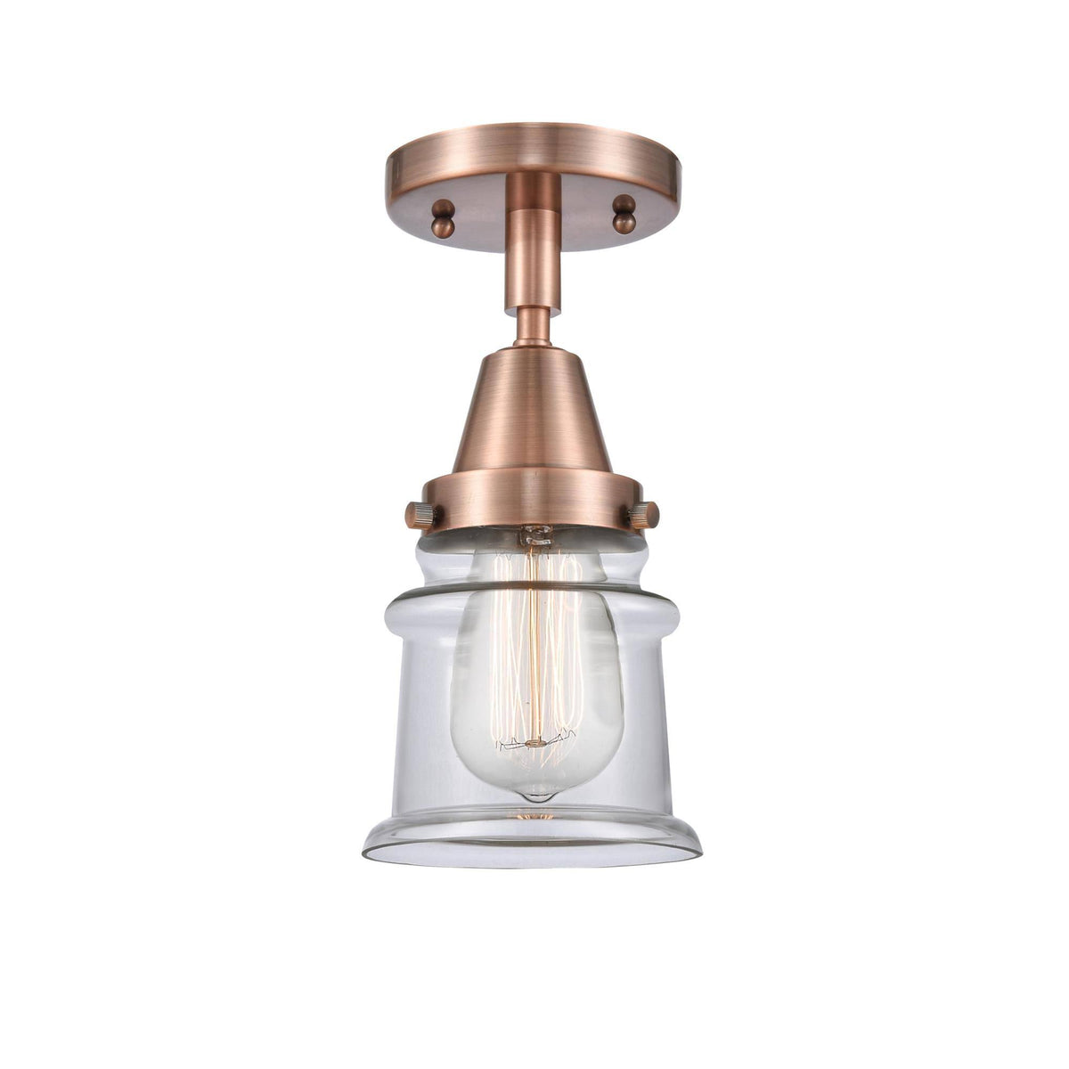 1 Light 6 inch Flush Mount in Antique Copper W600