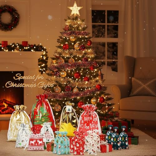 80PCS Christmas Gift Bags Set V58445