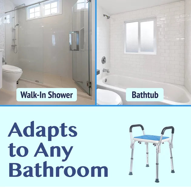 Shower Chair with Padded Seat and Tote Bag M209