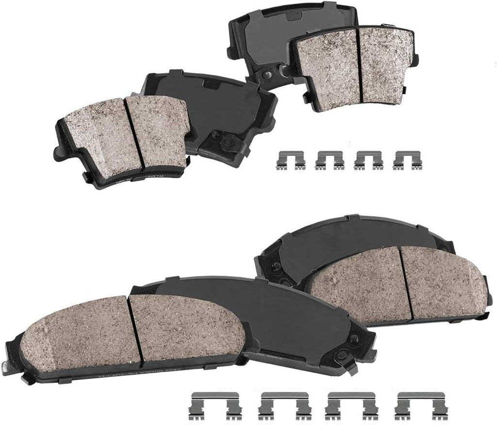 Ceramic Brake Pads with Rubber Shims and Hardware R8454