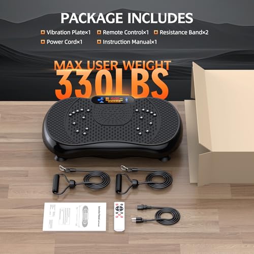 Vibration Plate Exercise Machine, Max User Weight 330lbs O8894