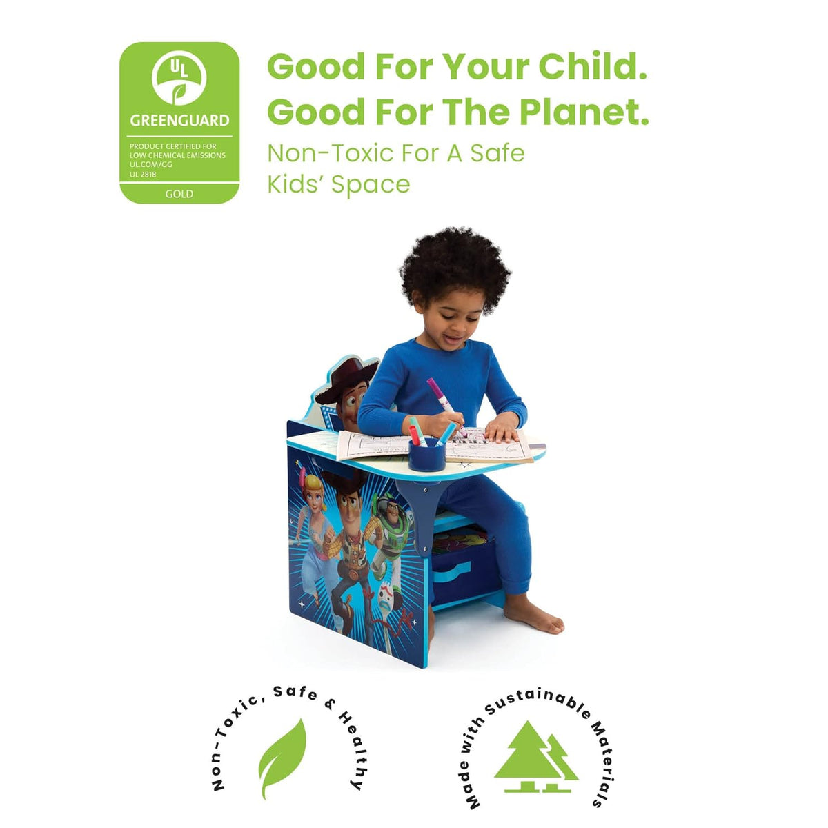 Children Chair Desk with Storage Bin X405700