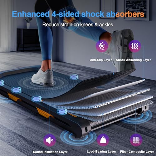 Under Desk Treadmill with Incline, 2 in 1 Walking and Jogging, Small Portable Treadmill with Remote Control F902