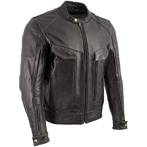 Retro Distressed Brown Leather Jacket J222825