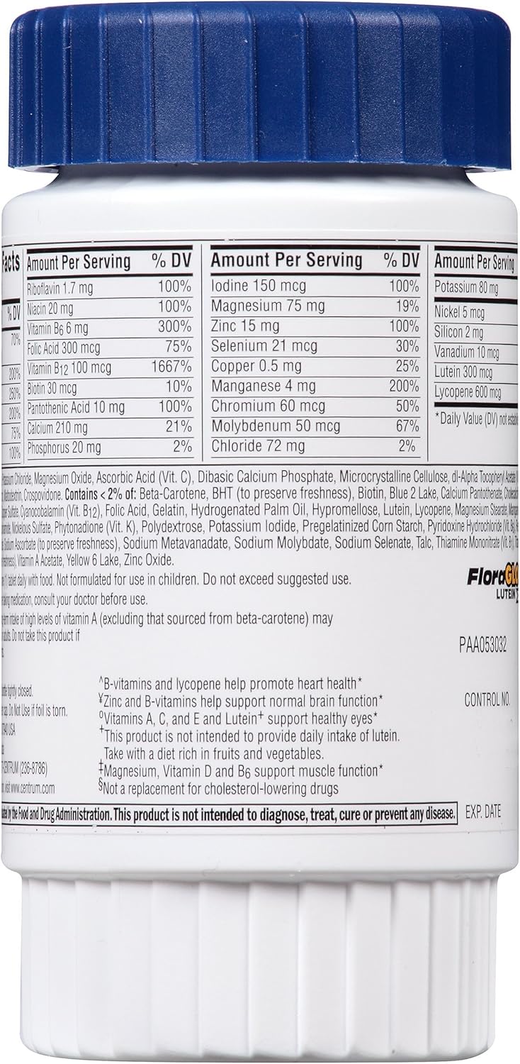 100 Count Multivitamin Multimineral Supplement Tablet O525068