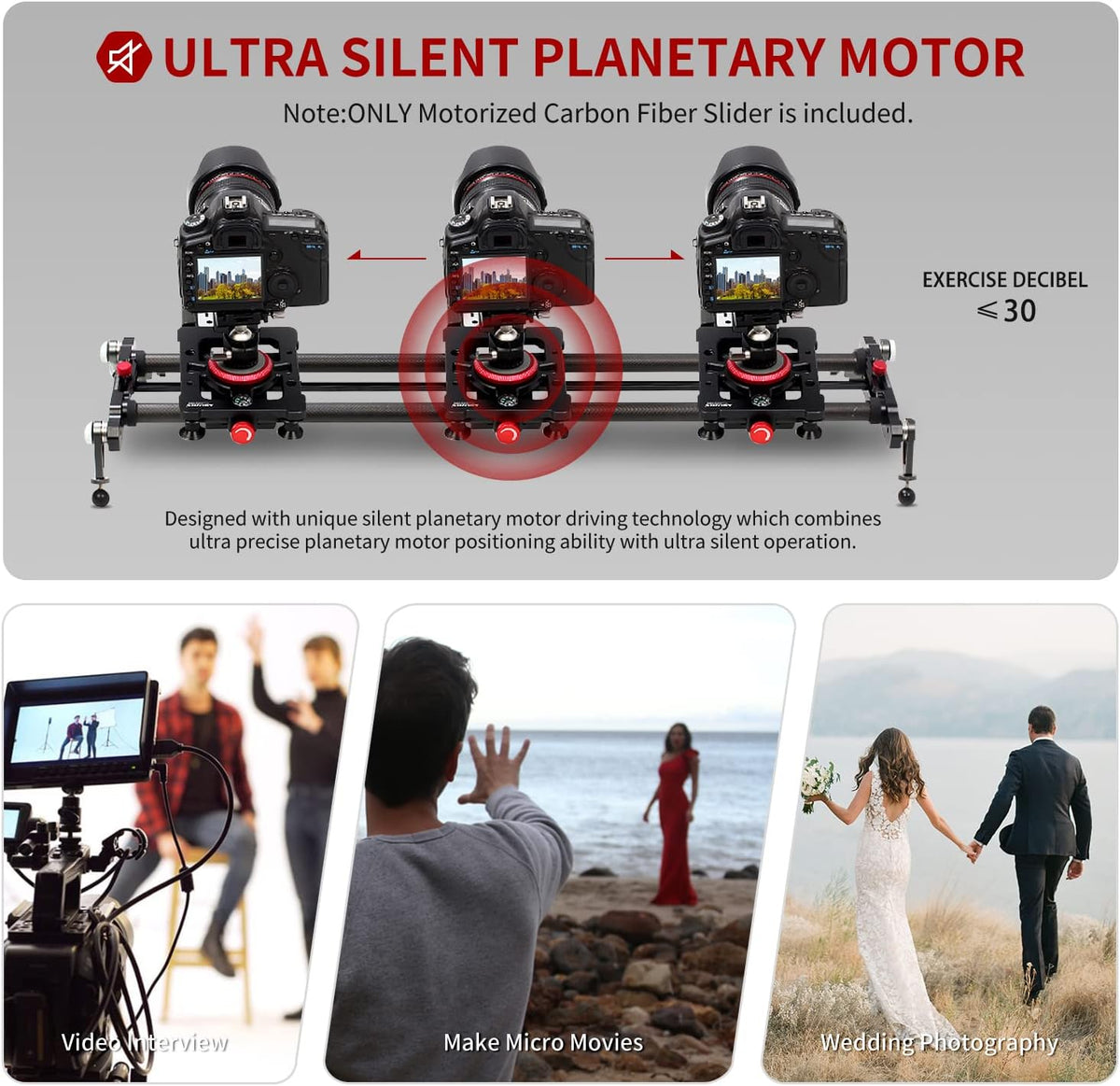 Motorized Carbon Fiber Camera Slider I66309