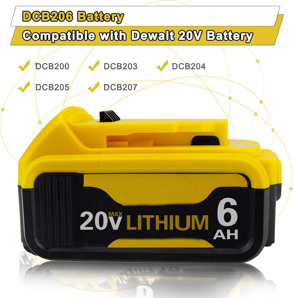 6.0Ah 20 Volt DCB206 Battery 4 Packs H4929