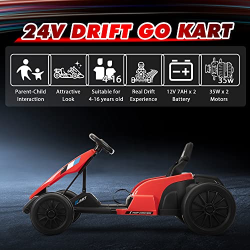 24V Electric Ride On Go Kart for Kids 4-16 Year K6541