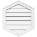 30x22W x 34x22H Vertical Peaked Surface Mount PVC Gable Vent B6228