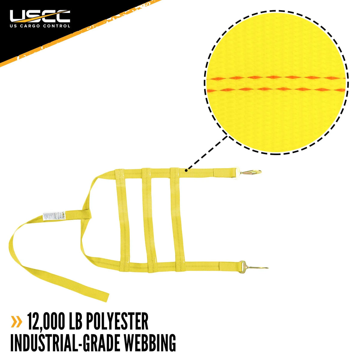 Tow Dolly Basket Strap with Twisted Snap Hooks P78112