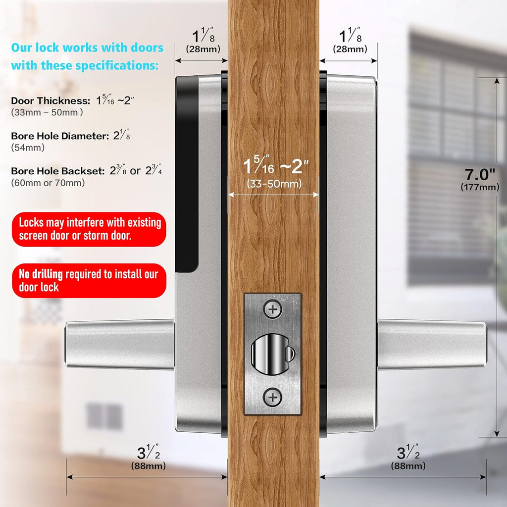 Keyless Entry Door Lock with Keypad and Fingerprint Y7505