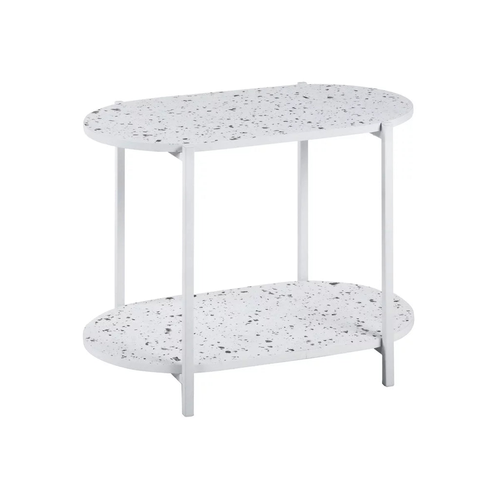 End Table with Wooden Shelf Metal Frame M591691