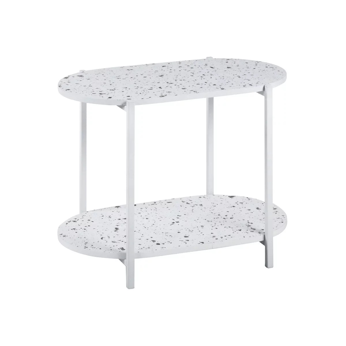 End Table with Wooden Shelf Metal Frame M591691