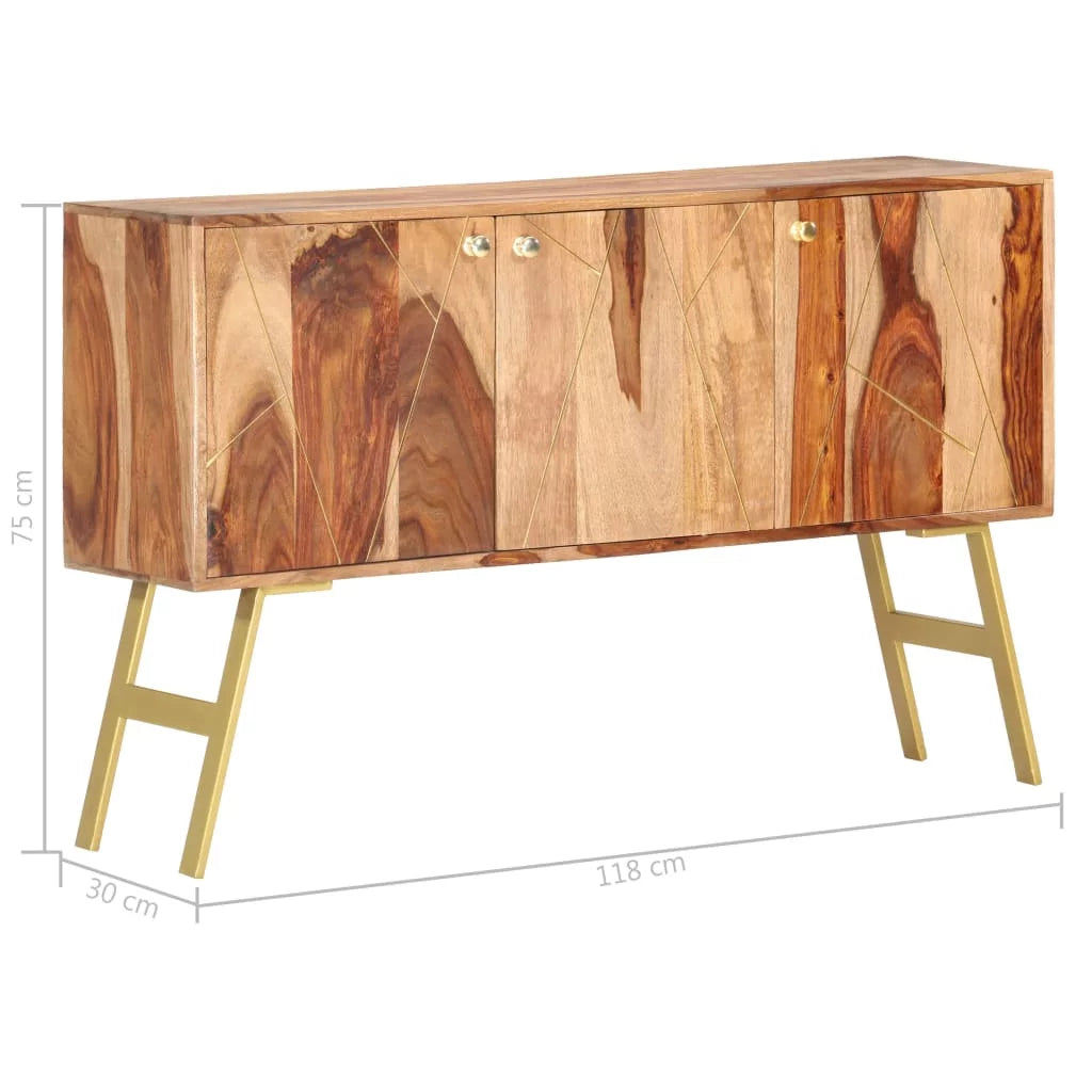 Solid Sheesham Wood Sideboard D7079