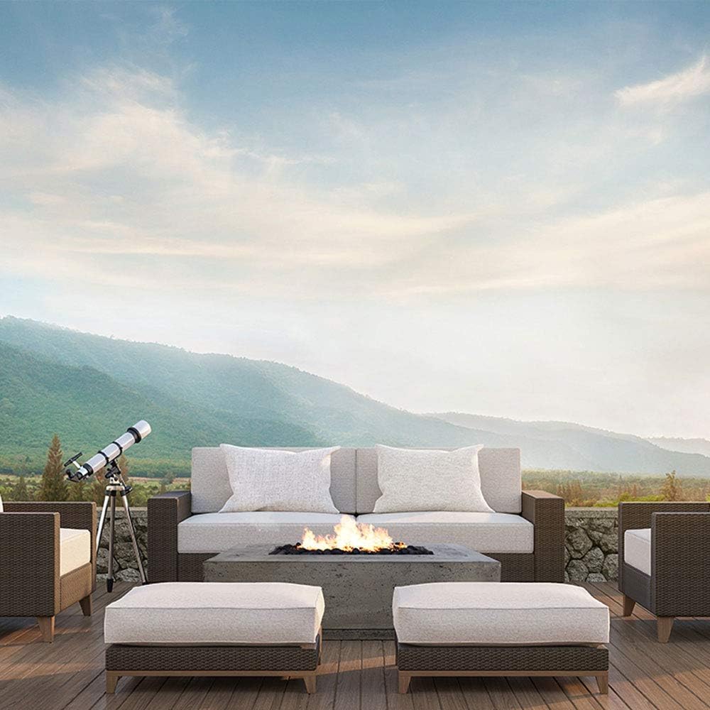 Pewter 56x38-Inch Concrete Gas Fire Pit N18358