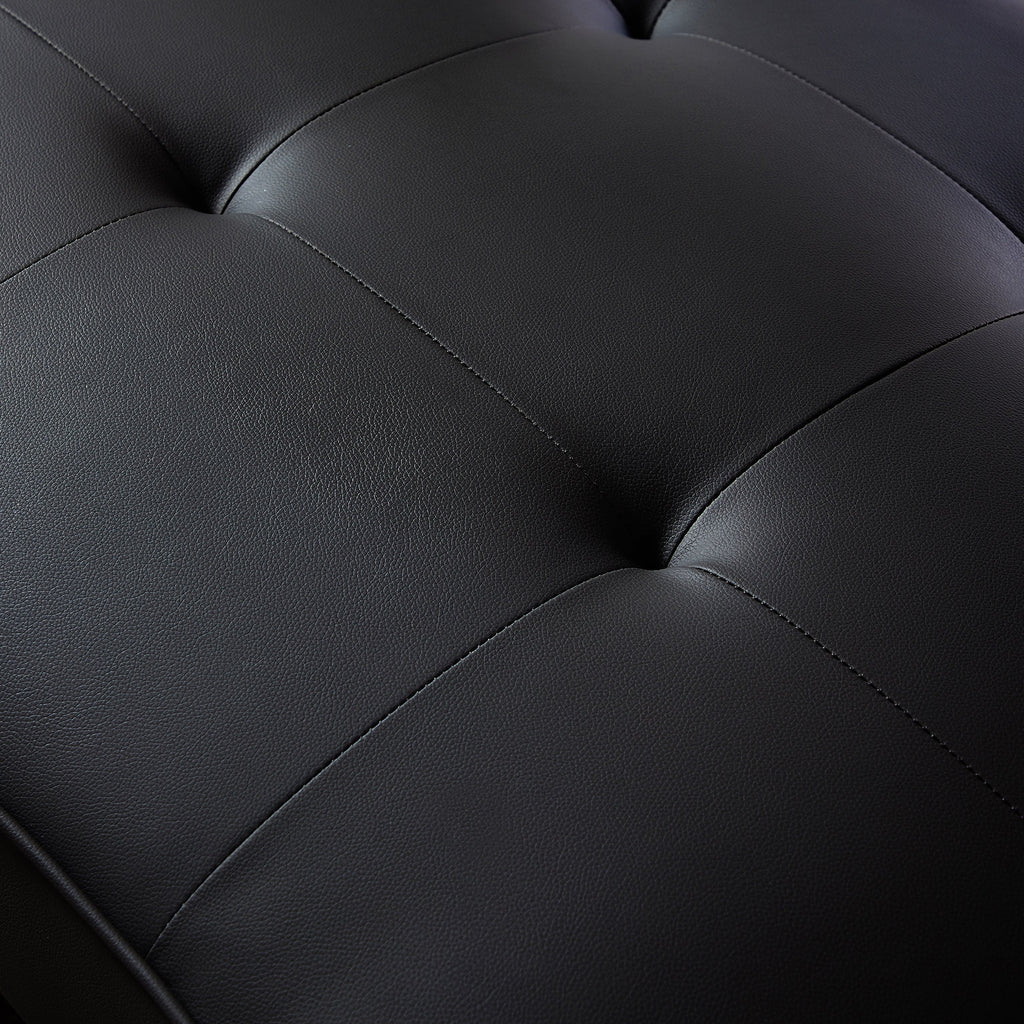Black Pu Futon Sofa Bed S32518
