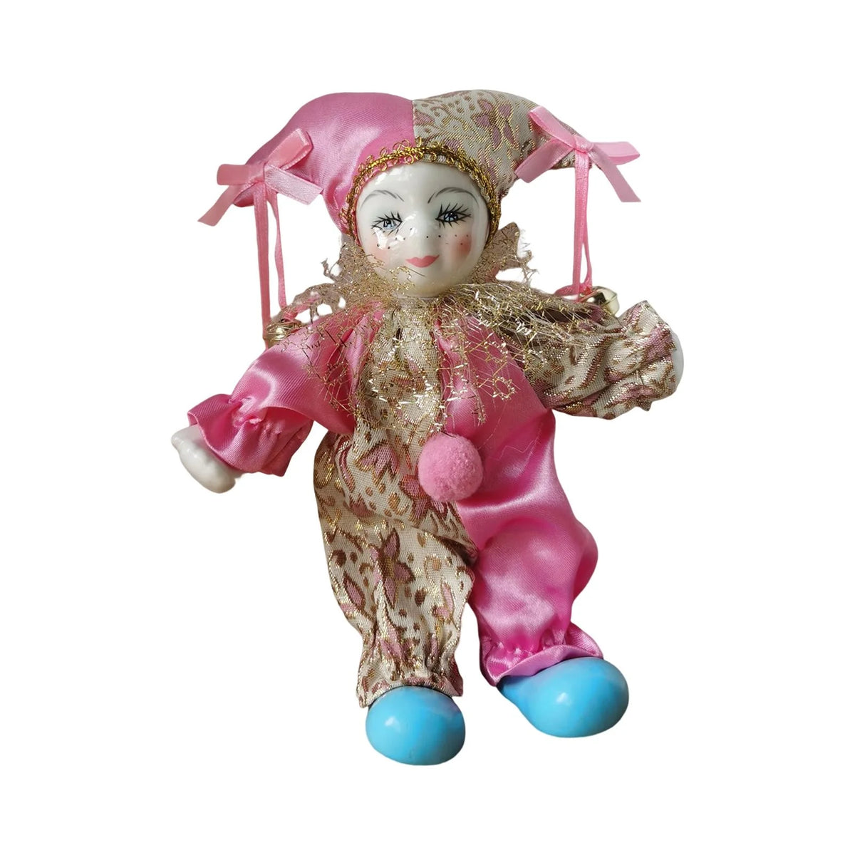 Porcelain Clown Doll with Costume P787