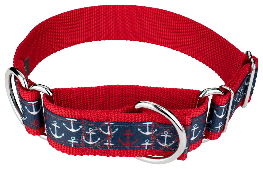 Nylon Martingale Adjustable Dog Collar, 1 1/2 inch, Large N4330