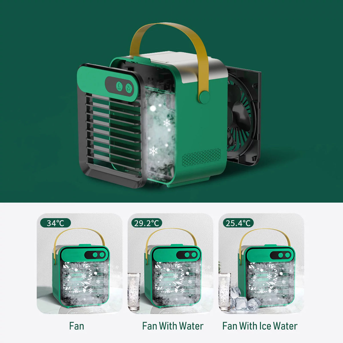 Air Conditioner Fan with Phone Holder 180mL 3 Speeds USB Y336001