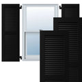 Black Exterior Composite Louvered Shutters, Per Pair L64258