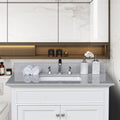 37in Grey Engineered Stone Vanity Top with Ceramic Sink P721