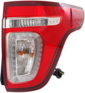 Tail Light Assembly for 2011-2015 Ford Explorer, Clear and Red Lens, Passenger Side O4133