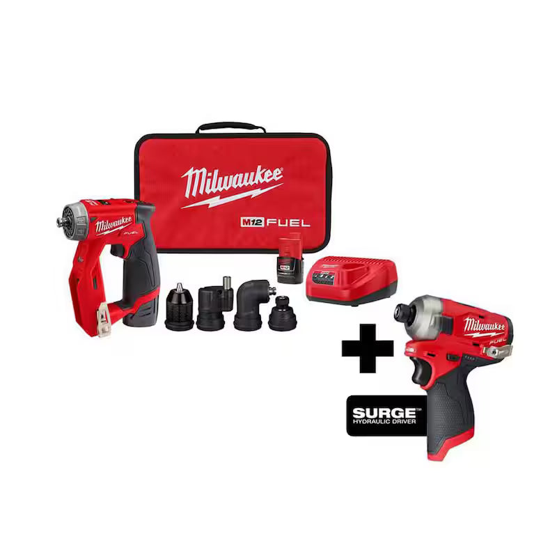 12V Brushless Cordless 4-in-1 Drill Driver & Impact Driver Combo Kit N72759