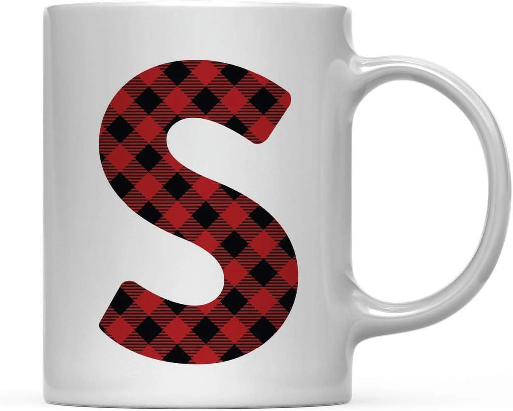 Hot Chocolate Coffee Mug Gift, Red Plaid, 1-Pack, Includes Gift Box F359