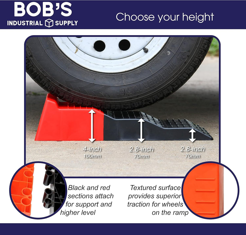 Tandem Axle Leveler Ramps, 2 Pk Heavy Duty RV Leveling Blocks E861