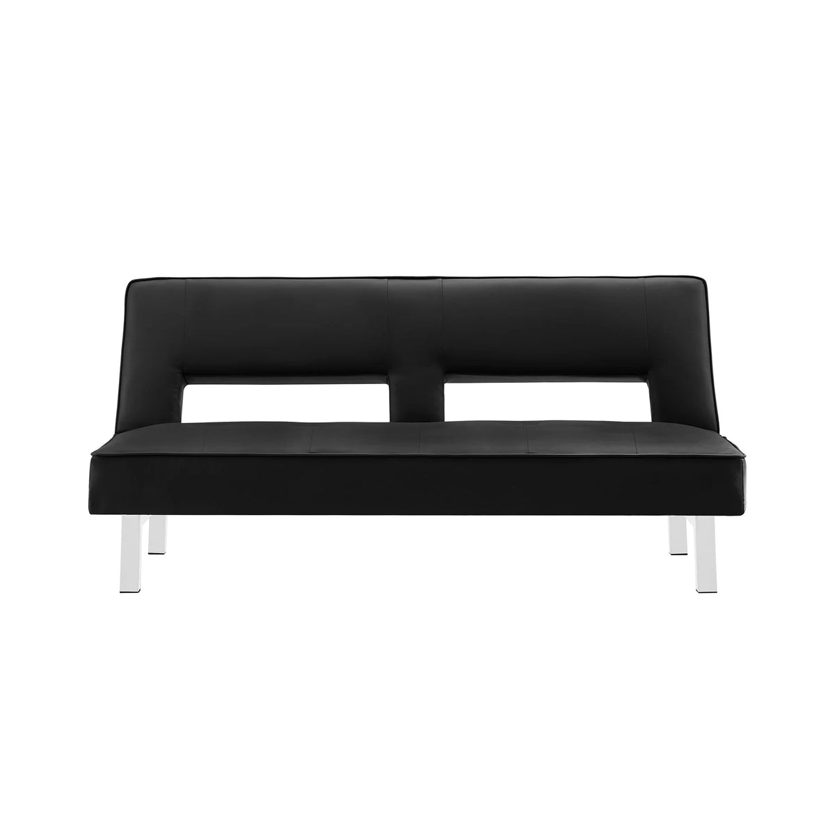 Black Pu Futon Sofa Bed S32518
