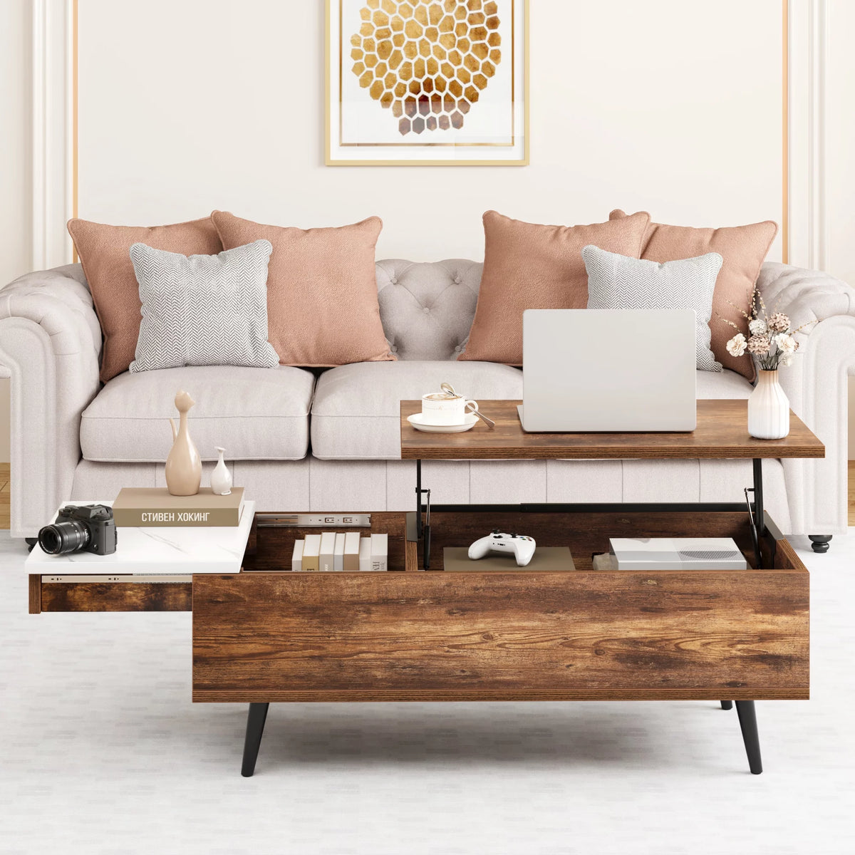 Lift Top Coffee Table with Storage Box P433064