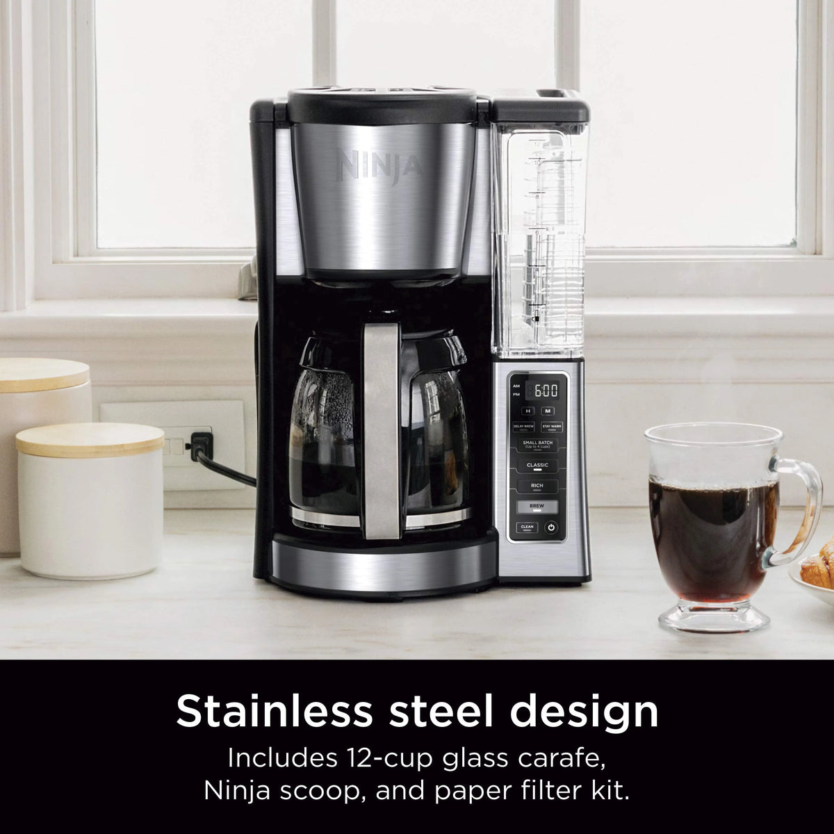 12-Cup Programmable Coffee Maker with Glass Carafe F637631