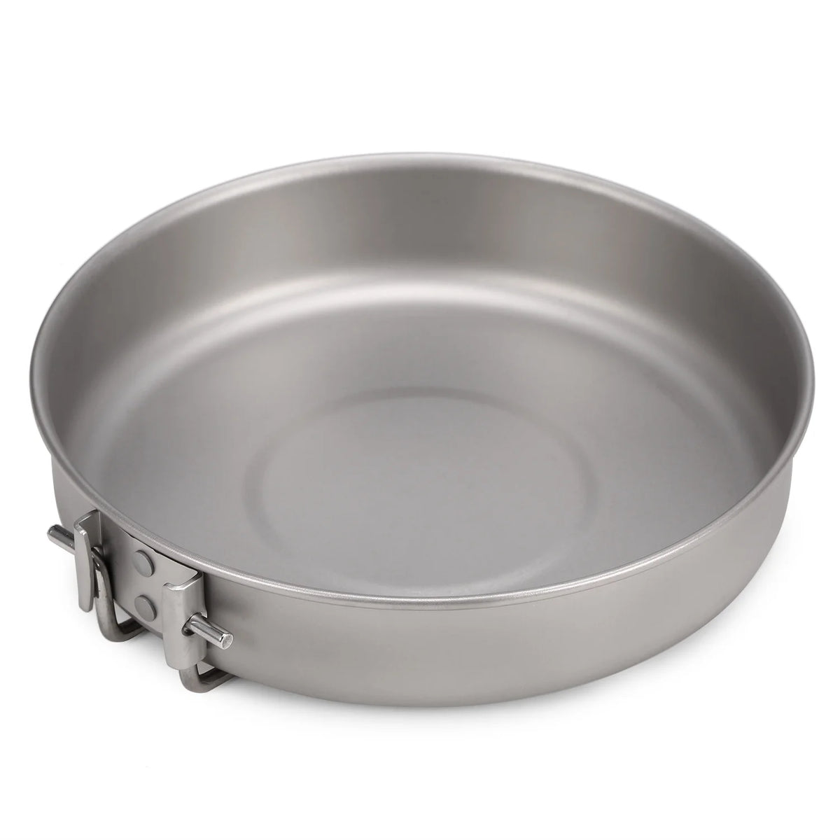 Titanium Pot and Fry Pan Set with Lid and Foldable Handles E292234