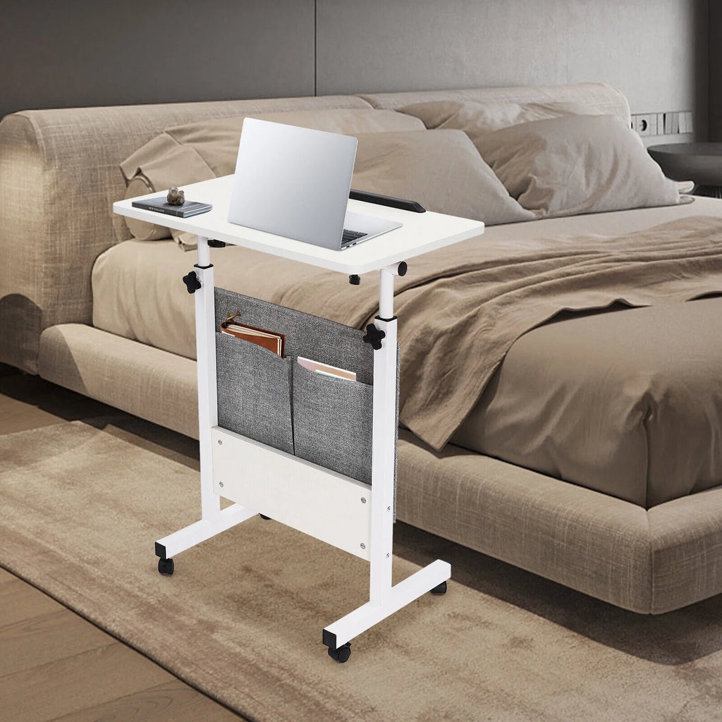 Adjustable Rolling Laptop Desk with Storage O8863
