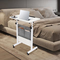 Adjustable Rolling Laptop Desk with Storage O8863