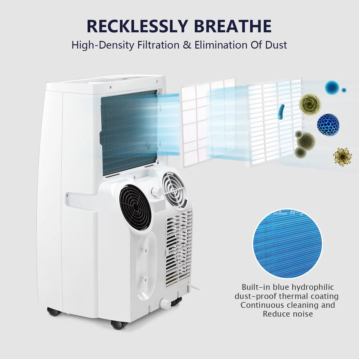 5000BTU Portable Air Conditioner 3 in 1 with 24-Hour Timer H88999